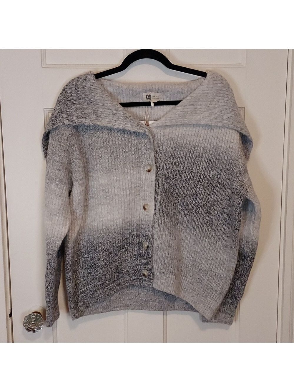 Look By M Sailor Collar Gradient Cardigan One Size